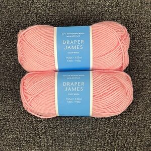 Lot of 2 Draper James almond blossom Cozy Wool Yarn